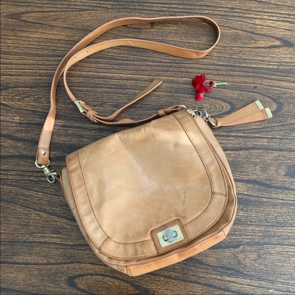 Brahmin Camel Leather Crossbody